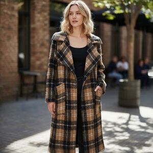 ✨️NWOT! Free People Anaheim Brown and Black Duster Coat!